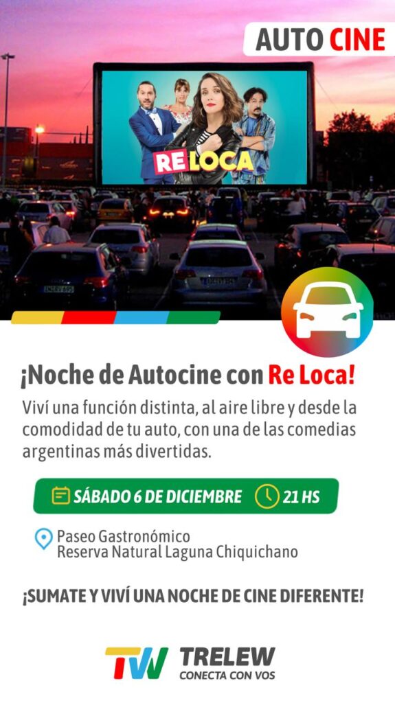 Noche de Autocine para disfrutar en familia en la Laguna Cacique Chiquichano