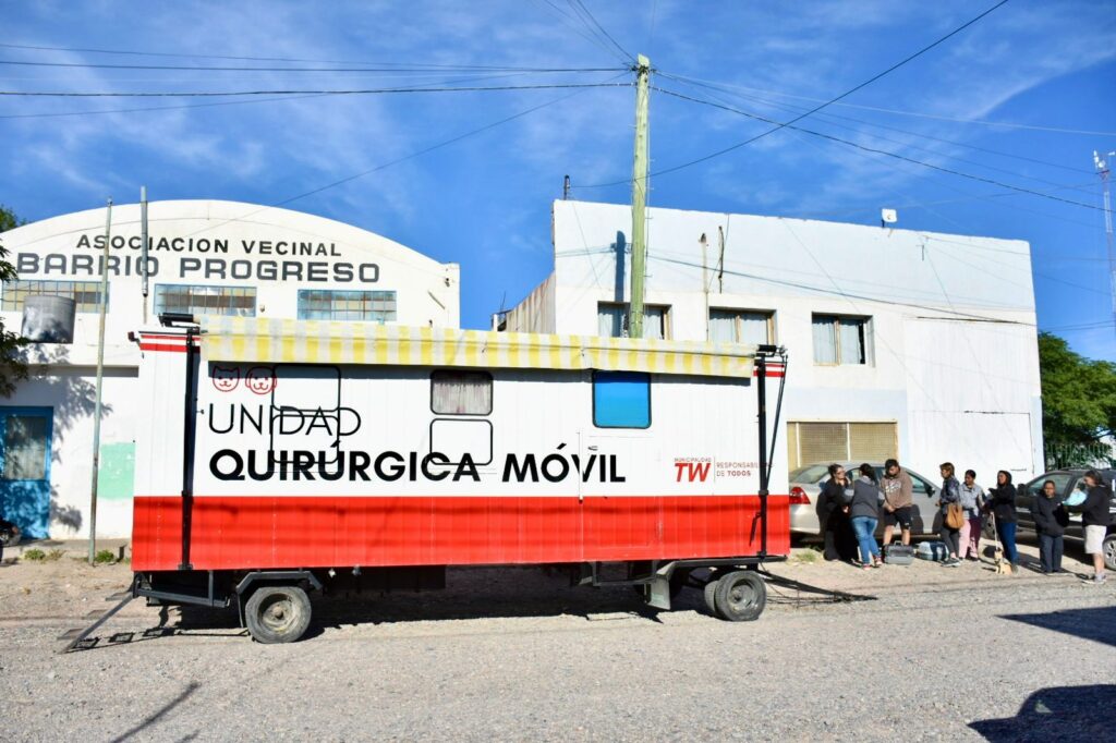 Trelew: el quirófano móvil municipal realizó castraciones en barrio Progreso
