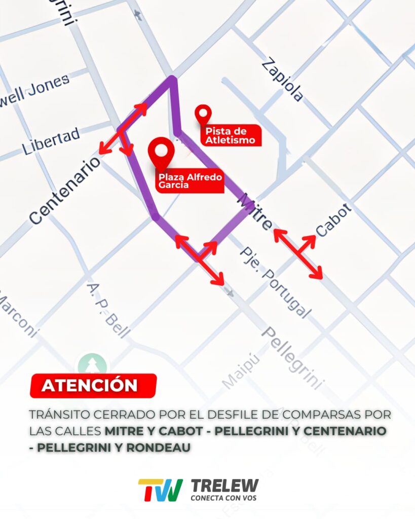 El Municipio de Trelew informa el operativo de tránsito por el Festival del Carnaval y el Canto