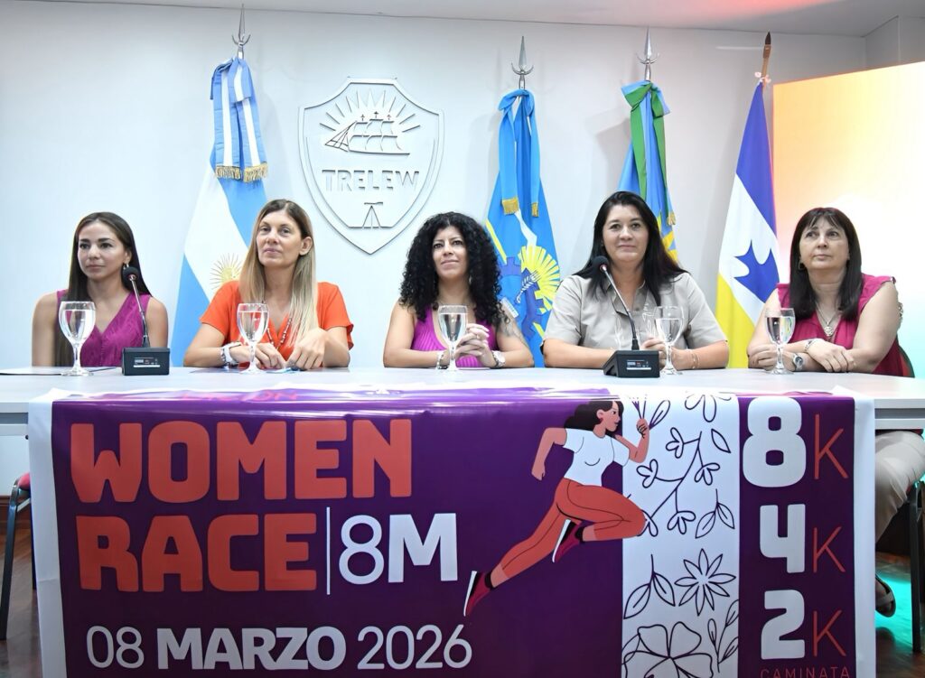 La segunda edición de la Women Race 8M se lanzó en Trelew con protagonismo femenino