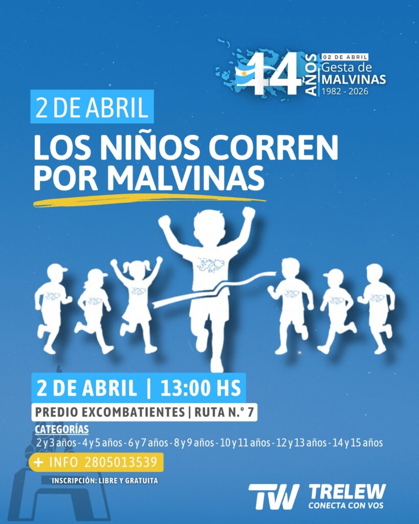 Trelew se prepara para una nueva edición de “Los Niños Corren por Malvinas”