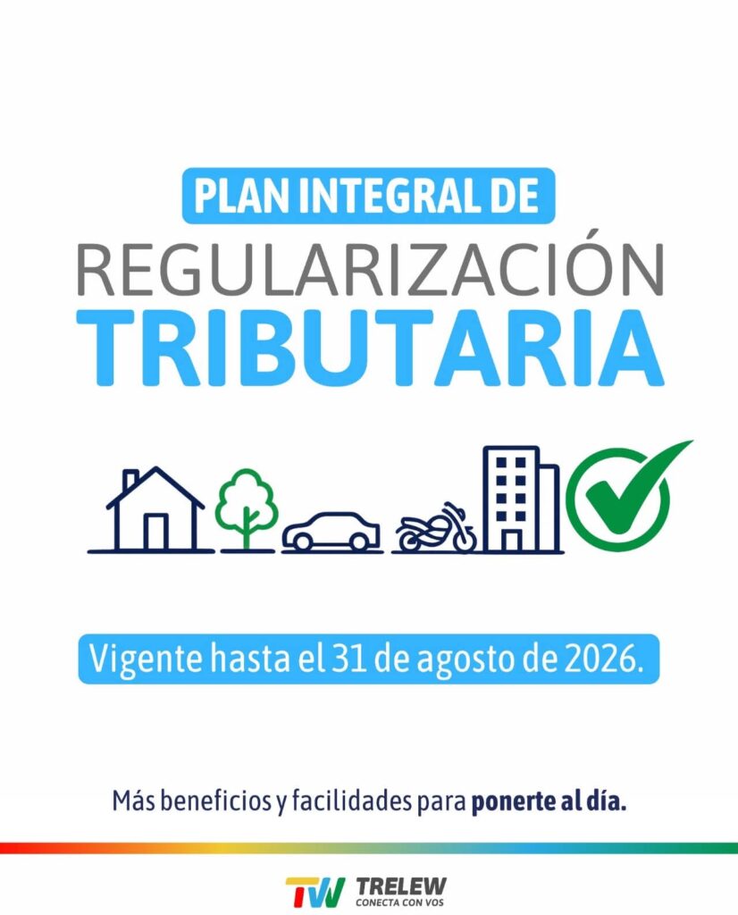 Trelew: continúa el Plan Integral de Regularización Tributaria y se acerca el sorteo de tres Smart TV