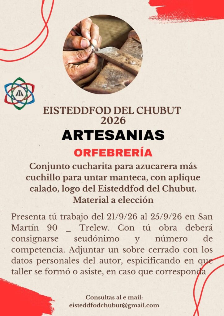 El Eisteddfod del Chubut abrió la convocatoria para las competencias de artesanías y artes visuales 2026