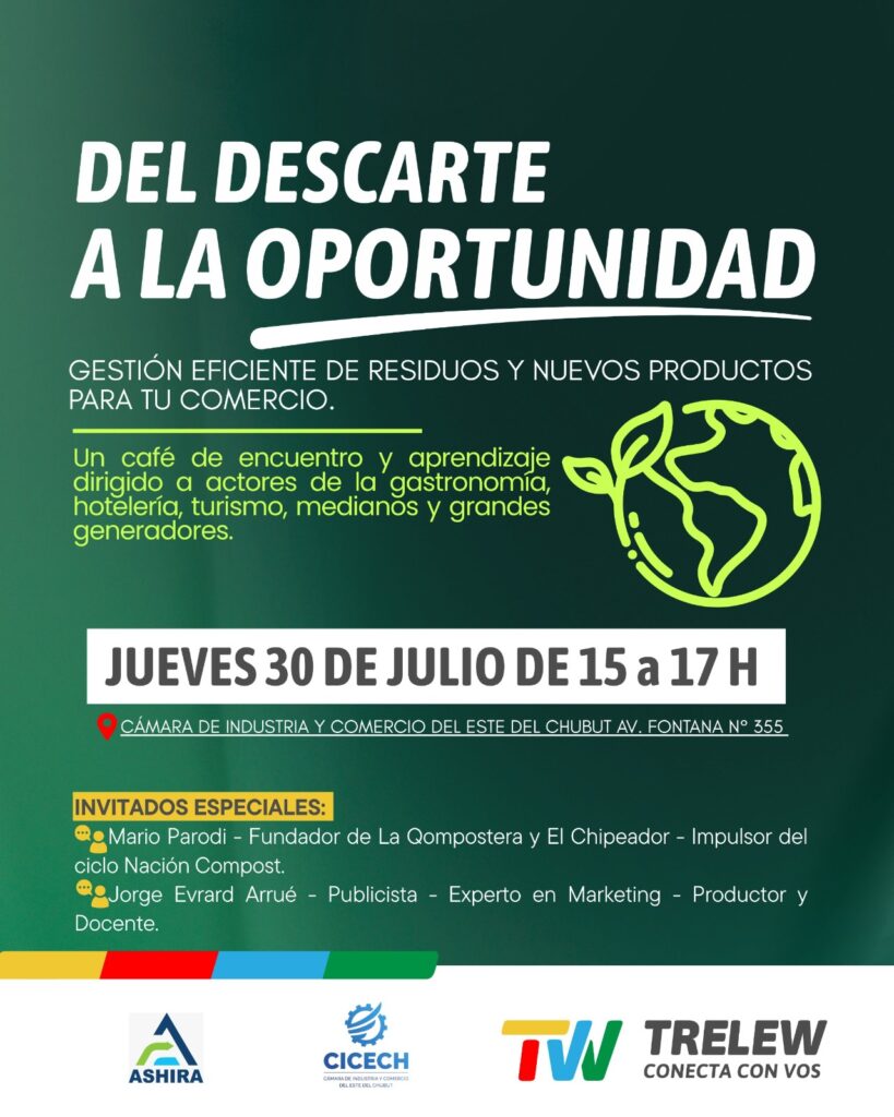 El Municipio de Trelew y la Cámara de Comercio convocan a un taller para promover la sostenibilidad ambiental de la ciudad
