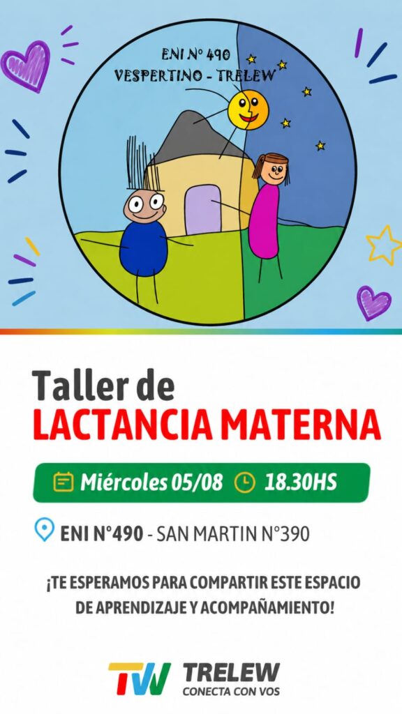 El Municipio de Trelew impulsa la lactancia materna con talleres abiertos a la comunidad