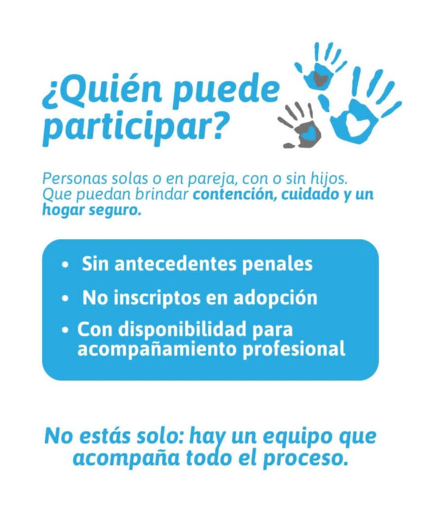 El Municipio de Trelew convoca a sumarse al Programa Familias Solidarias para brindar cuidado transitorio a niños, niñas y adolescentes