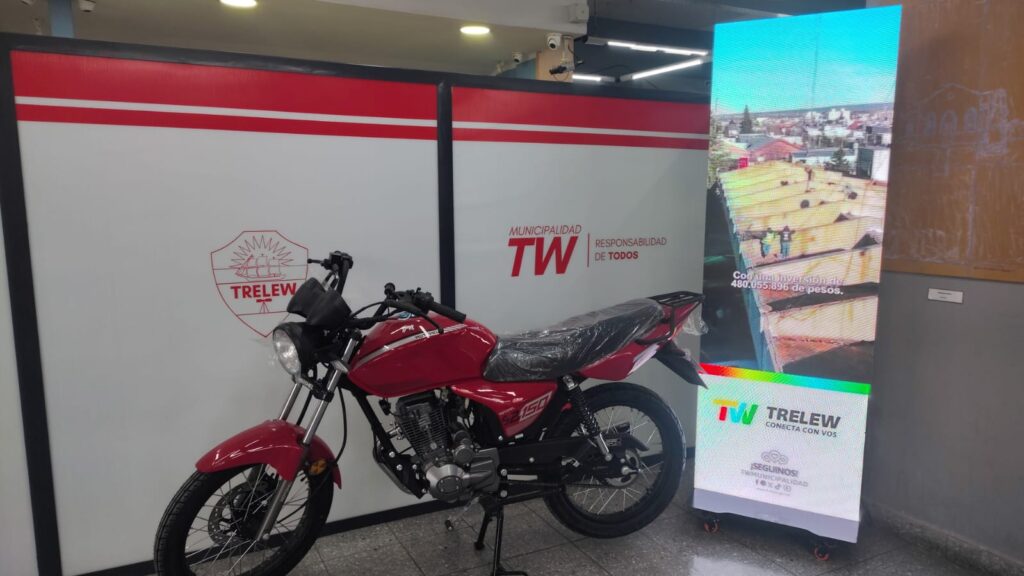 La Municipalidad de Trelew sorteará tres motos entre contribuyentes al día