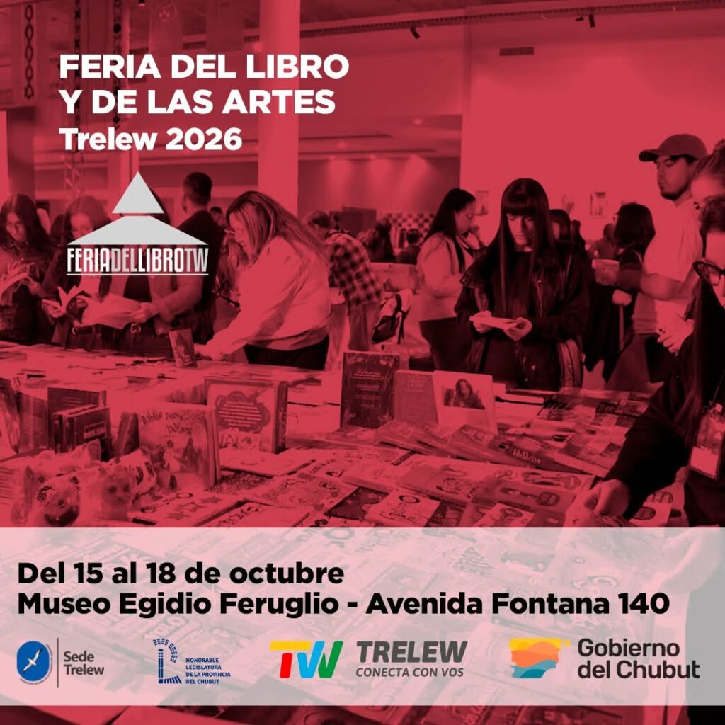 Este jueves comienza la Feria del Libro y las Artes en Trelew