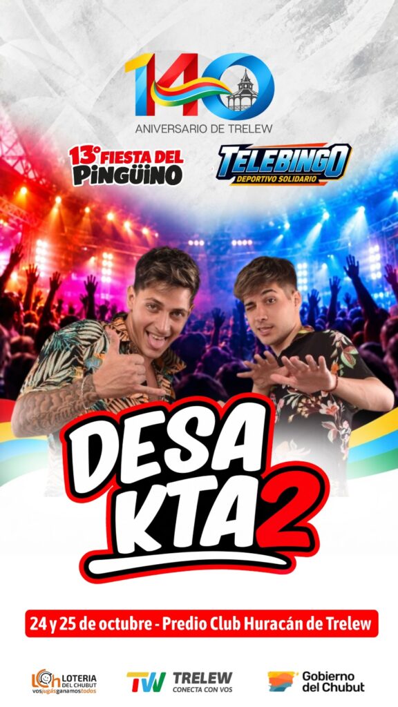 La Fiesta del Pingüino – Telebingo Deportivo Solidario confirmó más de 20 espectáculos para celebrar los 140 años de Trelew