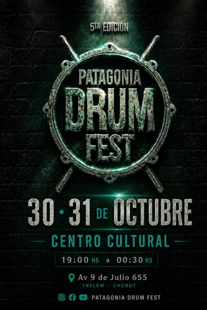 Trelew recibe la 5ª edición del Patagonia Drum Fest